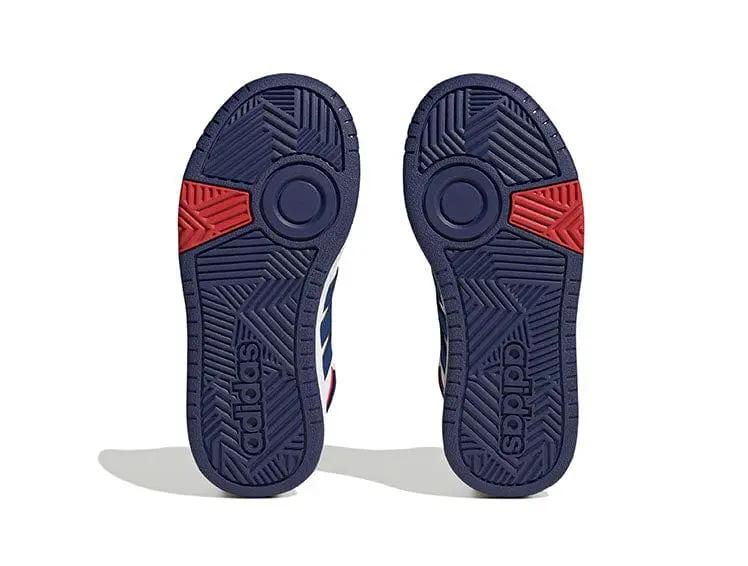 Zapatilla Adidas Hoops 3.0 Mid Junior Blanco